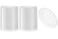 ELEGANT DISPOSABLES 100 Count Crystal Clear PET Plastic Flat lids With Straw Slot Fits 14 16 20 24 oz Cups for Iced Coffee Milkshake Slurpee Ice cream Razzle Slush Smoothy Partys