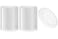 ELEGANT DISPOSABLES 100 Count Crystal Clear PET Plastic Flat lids With Straw Slot Fits 14 16 20 24 oz Cups for Iced Coffee Milkshake Slurpee Ice cream Razzle Slush Smoothy Partys