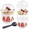 TOFLEN 12 oz Clear Plastic Yogurt Parfait Cups with Lids Disposable To Go Cereal Cups for Breakfast Snack Fruit Veggies and Dips 50 CupsInsertsSporksDome Lids