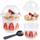TOFLEN 12 oz Clear Plastic Yogurt Parfait Cups with Lids Disposable To Go Cereal Cups for Breakfast Snack Fruit Veggies and Dips 50 CupsInsertsSporksDome Lids