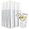 FOCUSLINE 200 Pack 12 oz Silver Rimmed Plastic Cups Clear Plastic Cup 12 Ounce Tumblers Heavyduty Fancy Disposable Cups with Silver Rim for Wedding Cups Elegant Party