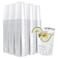 FOCUSLINE 200 Pack 12 oz Silver Rimmed Plastic Cups Clear Plastic Cup 12 Ounce Tumblers Heavyduty Fancy Disposable Cups with Silver Rim for Wedding Cups Elegant Party