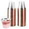 PLASTICPRO 9 oz Disposable Plastic Party CupsOld fashioned Designed Tumblers Crystal Clear Clear With Rose Gold Rim 200