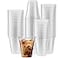 ELEGANT DISPOSABLES 100 Count 12 Ounce Crystal Clear PET Cups for Iced Coffee Cold Drinks Slush Smoothys Slurpee Partys Plastic Disposable Cups
