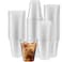 ELEGANT DISPOSABLES 100 Count 12 Ounce Crystal Clear PET Cups for Iced Coffee Cold Drinks Slush Smoothys Slurpee Partys Plastic Disposable Cups
