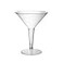 Party Essentials Plastic Two Piece 8Ounce Martini GlassesParty Cups Clear 20 Count