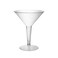 Party Essentials Plastic Two Piece 8Ounce Martini GlassesParty Cups Clear 20 Count