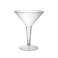 Party Essentials Plastic Two Piece 8Ounce Martini GlassesParty Cups Clear 20 Count
