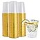 FOCUSLINE 10 oz Gold Plastic Cups Disposable Clear Fancy Hard Plastic Cups Gold Rimmed Heavy Duty Reusable100 Count