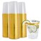 FOCUSLINE 10 oz Gold Plastic Cups Disposable Clear Fancy Hard Plastic Cups Gold Rimmed Heavy Duty Reusable100 Count