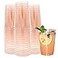 Homy Feel 12 Oz Rose Gold Glitter Plastic Cups 50PCS Disposable Cocktail Wine Cups for Wedding Party Valentines Day