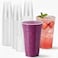 DHG PROFESSIONAL 24oz Crystal Clear PET Plastic Cups Disposable Cold Cups Case of 600 24oz