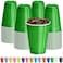 DecorRack Dark Green Plastic Cups 12 oz Disposable Cups Reusable Party Supplies 40 Count