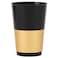 PLASTICPRO Disposable 12 oz Black Plastic Tumblers With Gold Band for Partys Weddings pack of 20