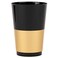 PLASTICPRO Disposable 12 oz Black Plastic Tumblers With Gold Band for Partys Weddings pack of 40