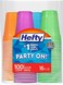 Hefty TKctPv Plastic Party Cups Assorted Colors 16 Ounce 100 Count