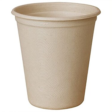 CantaGreen 50 Count 115 OZ Compostable Drinking Cups Bagasse and Bamboo Fibre Biodegradable CupUnbleached