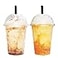 Aatriet 16 oz Clear Plastic Cups with Dome Lids 100 Sets Disposable Party cups for To Go Iced Coffee Cold Drinks Smoothie Bubble Boba Tea Juice Parfait Frappuccino Milkshake Nice Sealing Fruit Cup