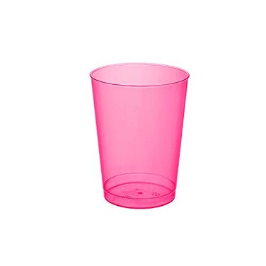 Party Essentials Hard Plastic 10Ounce Party CupsDrinking GlassesTall Tumblers 100Count Neon Pink