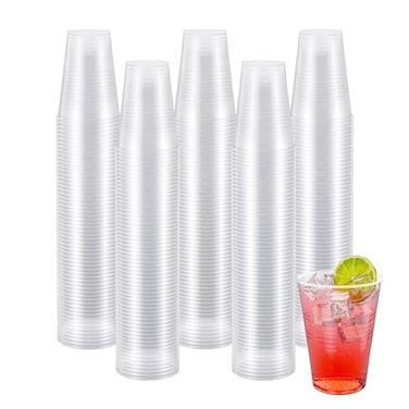 JOLLY CHEF 300 Pack 7 oz Clear Plastic Cups7 Ounce Disposable Cups for Parties Picnics BBQs Travel and Events