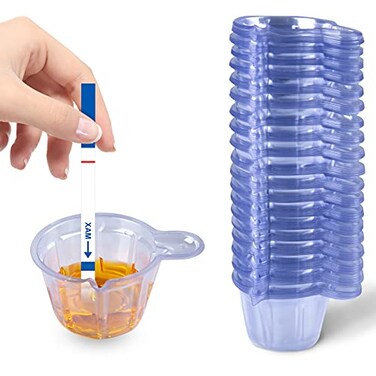 DAWUSONG 200 Pack Disposable Urine Cups 40ml Plastic Urine