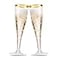 Munfix 50 Pack Gold Rimmed Plastic Champagne Flutes 5 Oz Clear Plastic Toasting Glasses Fancy Disposable Wedding Party Cocktail Cups with Gold Rim