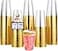 JOLLY CHEF 100 Pack Gold Plastic Disposable Cups 12 oz Clear Plastic Cups Tumblers Elegant Gold Rimmed Disposable Glasses for Wedding Thanksgiving Day Christmas