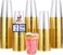 JOLLY CHEF 100 Pack Gold Plastic Disposable Cups 12 oz Clear Plastic Cups Tumblers Elegant Gold Rimmed Disposable Glasses for Wedding Thanksgiving Day Christmas
