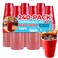 Supellectilem Red Plastic Disposable Cups 18 Oz 240 Ct Heavy Duty Large Party Cold Drink Plastic Cups Disposable