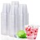 Lilymicky 200 Pack 9 oz Clear Plastic Cups 9 Ounce Disposable Plastic Drinking Cups Crystal Clear for Parties Ceremonies Events