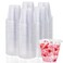 Lilymicky 300 Pack 9 oz Clear Plastic Cups 9 Ounce Disposable Plastic Drinking Cups Crystal Clear for Parties Ceremonies Events