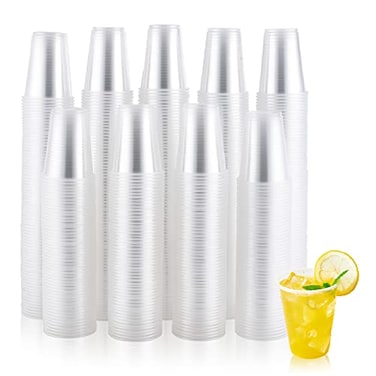 JOLLY CHEF 7 oz Clear Plastic Cups7 Ounce Disposable Cups for PicnicTravel HalloweenChristmas Party and Events