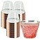 QPEY 50 Pack Rose Gold Rimmed Plastic Cups9 Oz Premium Rose Gold Disposable Party Cups Clear Hard Plastic Wine Glasses for Holiday GatheringWeddingElegant Disposable Party Cups