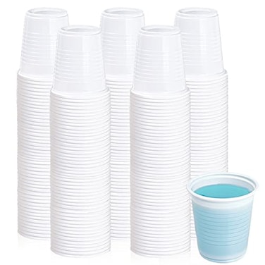 Lilymicky 500 Pack 3 oz Disposable Plastic Cups 3 Ounce Plastic Bathroom Cups Small Jelly Party Shot for Tasting Drinking and Party