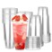 Huaiid 32 oz Clear Plastic Cups with Lids 30 Pack Disposable Party Cups for Coffee Milkshake Wedding Birthday Party Picnics