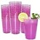 Homy Feel 12 Oz Pink Glitter Plastic Cups 50PCS Disposable Cocktail Wine Cups for Wedding Valentines Day