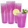 Homy Feel 12 Oz Pink Glitter Plastic Cups 50PCS Disposable Cocktail Wine Cups for Wedding Valentines Day