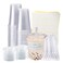 Xlong 50 Sets Clear Plastic Cups With Flat Lids16oz Disposable Iced Coffee Cups with Straws and StickersPlastic Cups for Iced CoffeeCold DrinksJuice Bubble Boba TeaSmoothie Milkshake