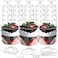Youeon 50 Pack Mini Plastic Dessert Cups with Spoons 5 Oz Clear Appetizer Goblet Dessert Cup Small Shooter Cups for Desserts Appetizers Puddings Mousse