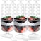 Youeon 50 Pack Mini Plastic Dessert Cups with Spoons 5 Oz Clear Appetizer Goblet Dessert Cup Small Shooter Cups for Desserts Appetizers Puddings Mousse
