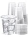 SHOPDAY Disposable Plastic Cups with Lids 8 oz Clear Plastic Cups 100 Pack Cold Drink Containers Party Cups for Beverage Coffee Soda Juice Smoothie