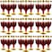 CHENGU 100 Pcs Plastic Wine Glasses 7 oz Gold Rimmed Mini Stemware with Removable Base for Wedding Parties Birthday Anniversary Champagne Toastinggold