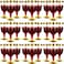 CHENGU 100 Pcs Plastic Wine Glasses 7 oz Gold Rimmed Mini Stemware with Removable Base for Wedding Parties Birthday Anniversary Champagne Toastinggold
