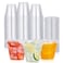 Lilymicky 200 PACK 9 oz Clear Plastic Cups with Flat Lids