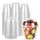 Lilymicky 200 PACK 9 oz Clear Plastic Cups With Dome Lids Crystal Clear Dessert Cups for Ice Cream Latte Cold Drinks