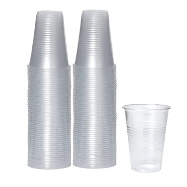 PAMI Disposable Plastic Cups Bpa Drinking Glasses for Parties Cold Drinks Smoothies Jello Cocktails 9 Oz Pack of 80