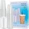 Fabulous Party 100 Sets BPA Free 16 Oz Plastic Cups with Lids Premium PET Crystal Clear Cups Ice Coffee Cups with Cover Clear Disposable Cups for Smoothie Juice Bubble Tea Soda Cold Drink