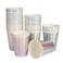 Geeklife Rainbow Silver Disposable Drinking Party Paper Cups9 oz Cups Bulk for WeddingParty and Cocktail40 pcs