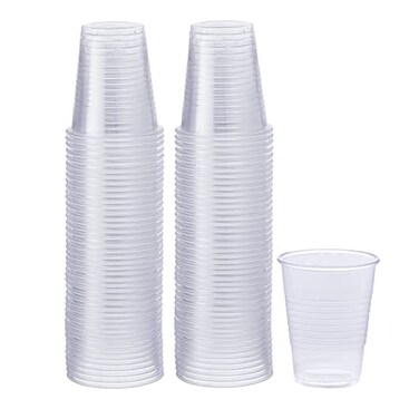 GUSTO 5 oz Clear Plastic Cups 100 Count Small Disposable Drinking Cups for Parties Events Everyday Use BPAFree Durable Polypropylene Formerly Comfy Package