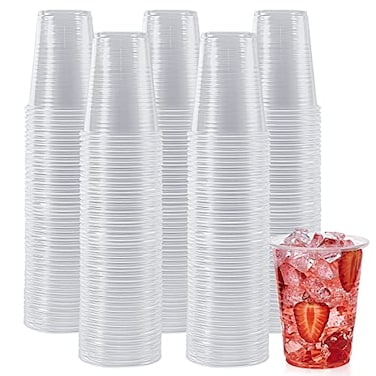 Lilymicky 500 Pack 7 oz Clear Plastic Cups Disposable Drinking Cups Plastic Party Cups for Birthday Parties Picnics Ceremonies and Any Events